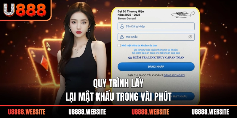 Quy trình lấy lại mật khẩu trong vài phút