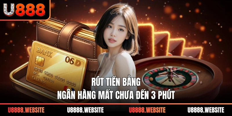 Rút tiền bằng ngân hàng mất chưa đến 3 phút